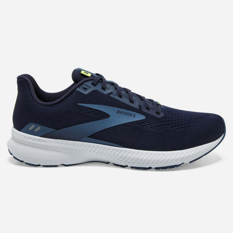 Brooks Men's Launch 8 Light Cushion Road Running Shoes Singapore - Peacoat/Legion Blue/Nightlife (30